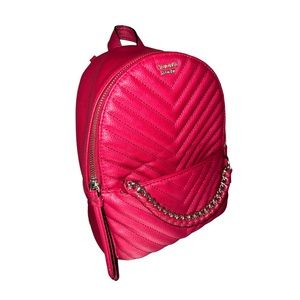 Red Quilted Gold Small City Backpack - Victoria’s Secret